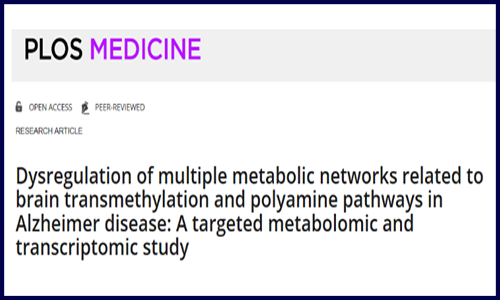 代謝組學(xué) | 阿爾茨海默氏病轉(zhuǎn)甲基化及多胺途徑相關(guān)代謝網(wǎng)絡(luò)研究