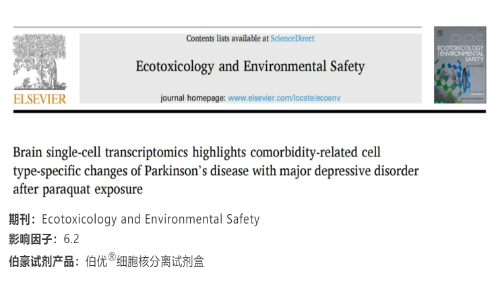 項目文章 | 腦單細胞轉錄組學結果揭示了：百草枯對帕金森病伴重度抑郁癥的共病相關細胞類型特異性變化的影響