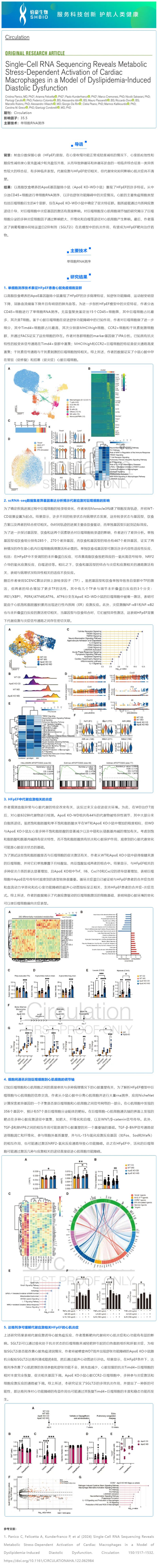 文獻(xiàn)解讀_單細(xì)胞 RNA 測(cè)序揭示血脂異常誘導(dǎo)的舒張功能障礙模型中心臟巨噬細(xì)胞代謝應(yīng)激依賴性激活